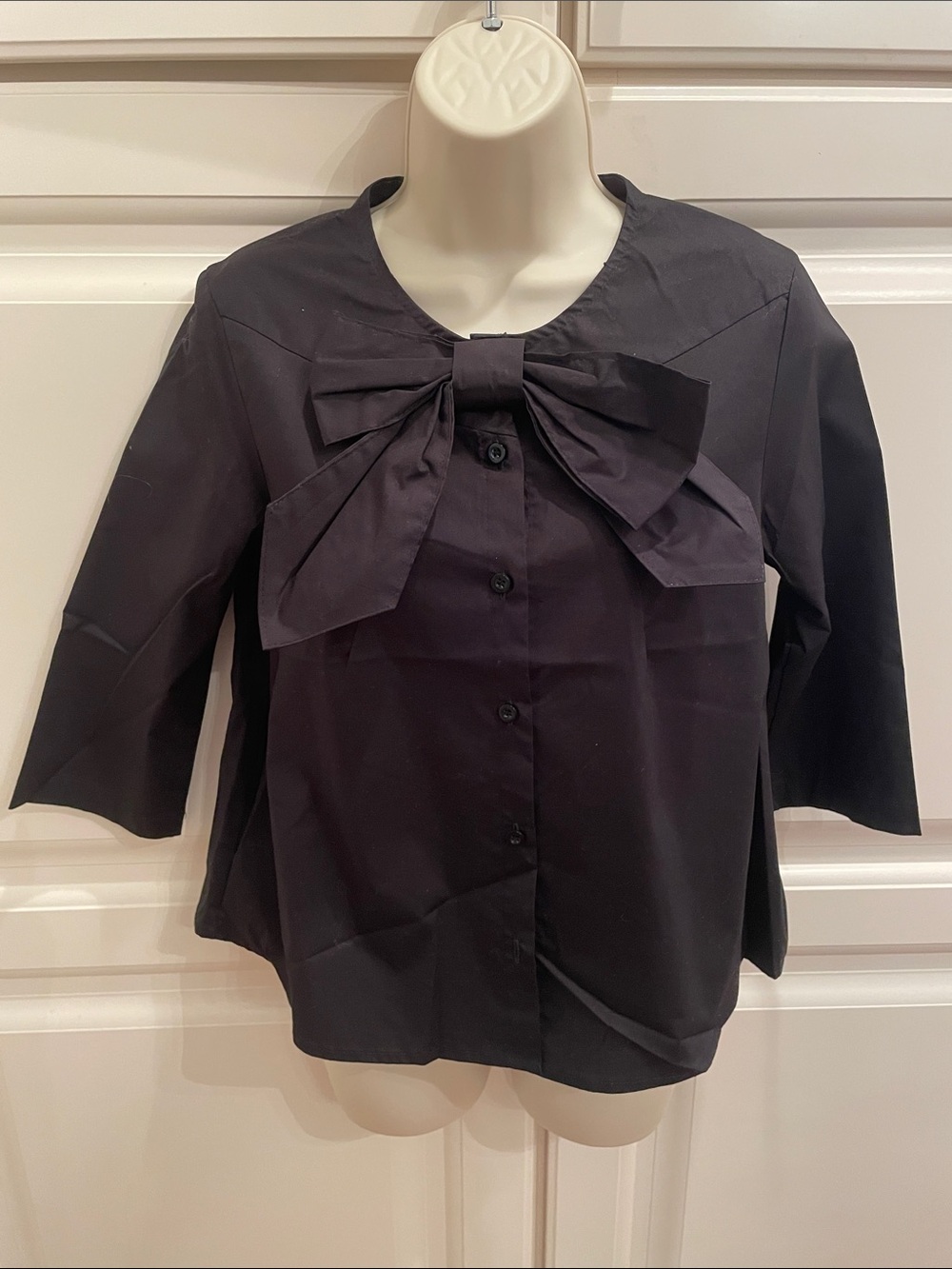 Amici black swing top with detachable bow sz S